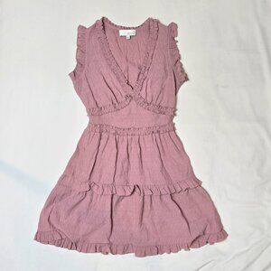 Pinch Mauve Ruffle Tiered Mini Dress – Size S